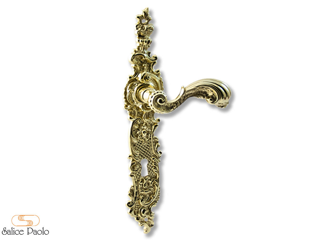 pss4251f90ol.png Maniglia Lisbona 8x90 Placca mm.290x61 Ol Salice Paolo - immagine 1