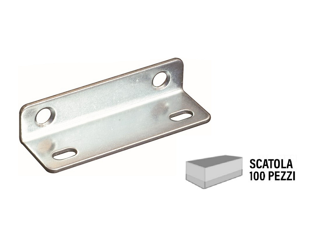 sip194.png Piastrina Piegata Zincato mm.64x21x14 pz.100 | Sipa - immagine 1