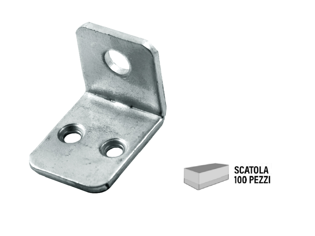 sip95.png Squadretta con Foro Larghezza 20 mm.30x25 pz.100 Nichelato | Sipa - immagine 1