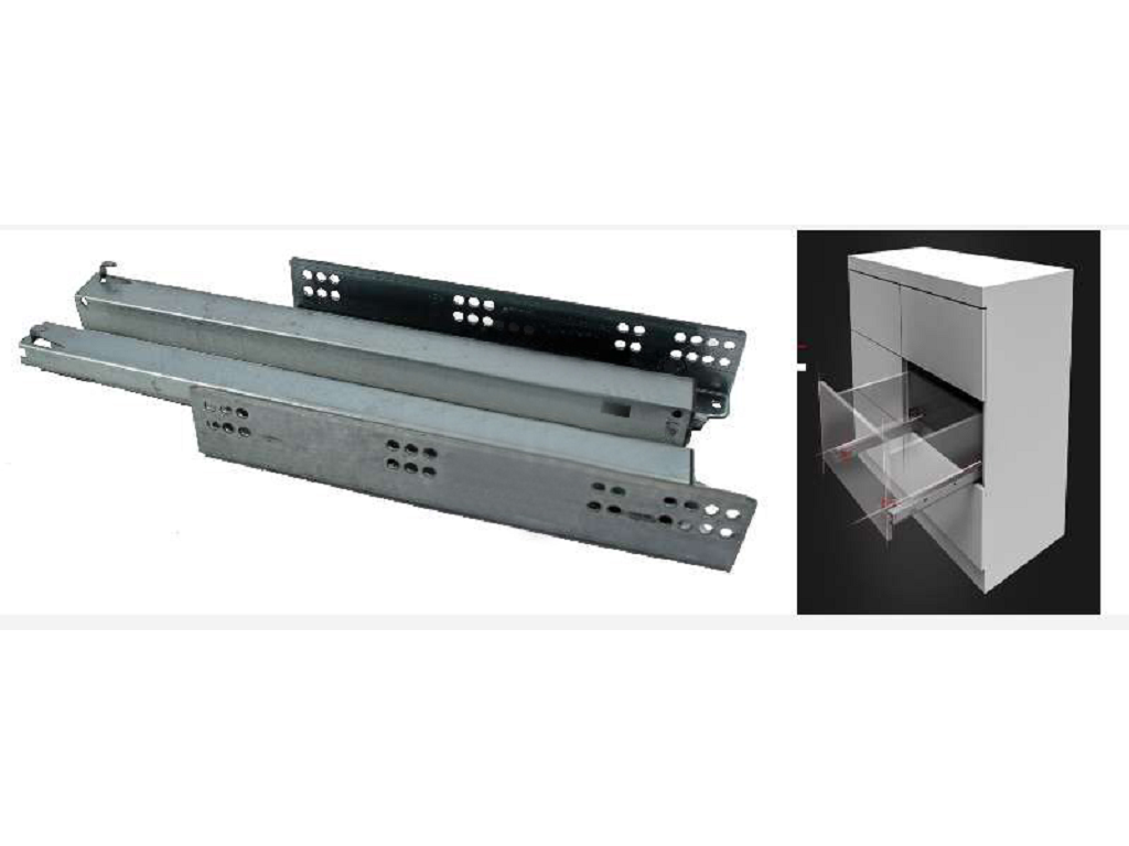smt127233.png GUIDE PER CASSETTO SMART SLIDE ESTRAZIONE TOTALE SOFT CLOSE PORTATA kg.30 VARIE LUNGHEZZE | SAMET - immagine 1