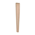 Gamba Tavolo in Confezione da pz.4 Legno Naomi Incasso Laterale con 2 Perni d.70 H.74 Faggio Grezzo