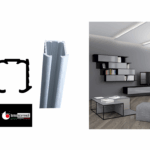 Binario Alluminio Grezzo Living Top mm.22x22 Portata kg.30 cm.300 | Terno Scorrevoli