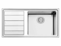 Lavello Serie Linear Plus cm.100x50 una Vasca con Gocciolatoio Inox Spazzolato | Apell - immagine 2