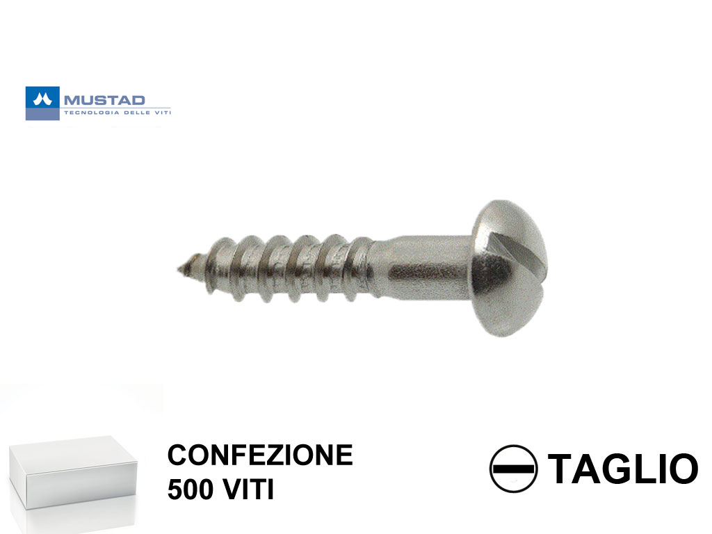 500nichelatetaglio.png Vite Legno Tb Taglio Din 96 Nickel pz.500 mm.2,0x12 | Mustad - immagine 1
