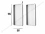 Nicchia Cava Rettangolare con Biadesivo mm.115x58x8h pz.2 varie finiture | Fimet Maniglie - immagine 2