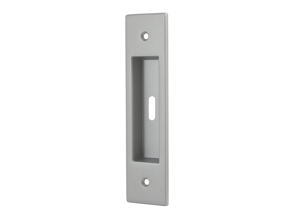 adfpi03cfcs.png Maniglia Incasso Rettangolare Porta Scorrevole mm.40x160 con Foro Chiave Cromo Satinato | ADF - immagine 1