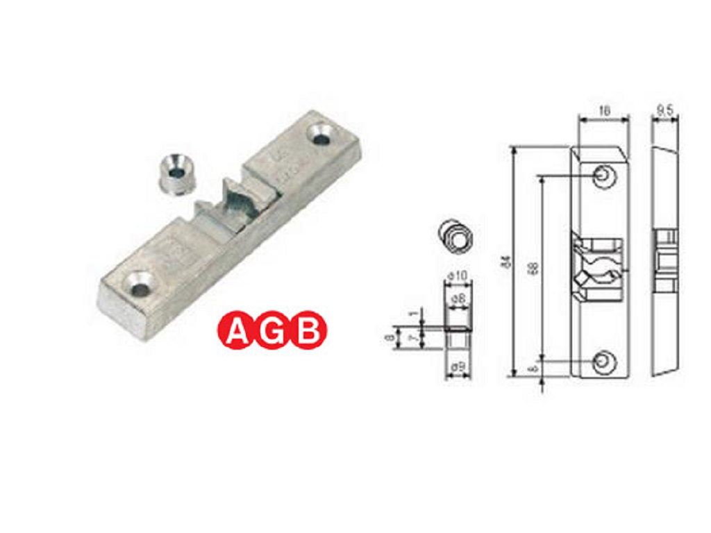 agba400170618cc.png Incontro Top Scrocco Porta Chiusura Temperata ZSL Aria 12 Base Piana | Agb - immagine 1
