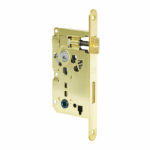 Serratura Patent piccola WC Bordo Tondo Frontale 20x188 mm.Interasse 70 Entrata 50 mm. AOV-Ottonato | AGB