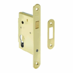 Serratura Infilare Gancio Foro Yale per Cilindro Europeo Bordo Tondo Frontale mm.22x168 AOV-Ottonato mm.50 |AGB