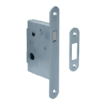 Serratura Infilare Gancio Bordo Tondo Frontale mm.22x168 Con Q8 WC ACO-Cromo Opaco Entrata 40  | AGB