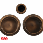 Maniglia Incasso Tonda Porta Scorrevole modello Scivola d.57/48 Senza Foro Chiave OBV-Bronzo | AGB