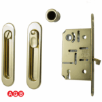 Maniglia Incasso Ovale Porta Scorrevole modello Scivola T.C d.35x150 Pendaglio/Bottone+Serratura E50 varie finiture |  AGB