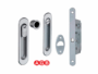 Maniglia Incasso Ovale Porta Scorrevole modello Scivola T.C d.35x150 Pendaglio/Bottone+Serratura E50 varie finiture |  AGB - immagine 2