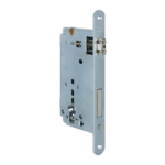 Serratura Infilare Sicurezza Foro Yale per Cilindro Europeo Bordo Tondo Frontale 22x238 mm. Entrata 50 mm rullo+catenaccio ACO-Cromo Opaco | AGB