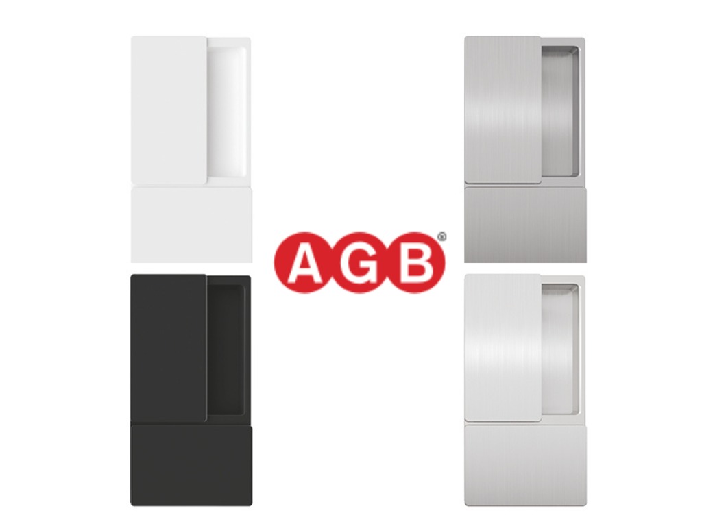 agbb3000xx.png Maniglia Wave Incasso per Porta Battente Foro Cieco varie finiture | AGB - immagine 1