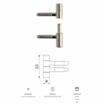 Cerniera per Legno Anuba 2 Gambi con Segno d.13 NIK-Nichelato | AGB