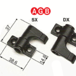 Gancio di Chiusura Asta Spagnolette Abaco ZVN-Nero DX-SX | AGB