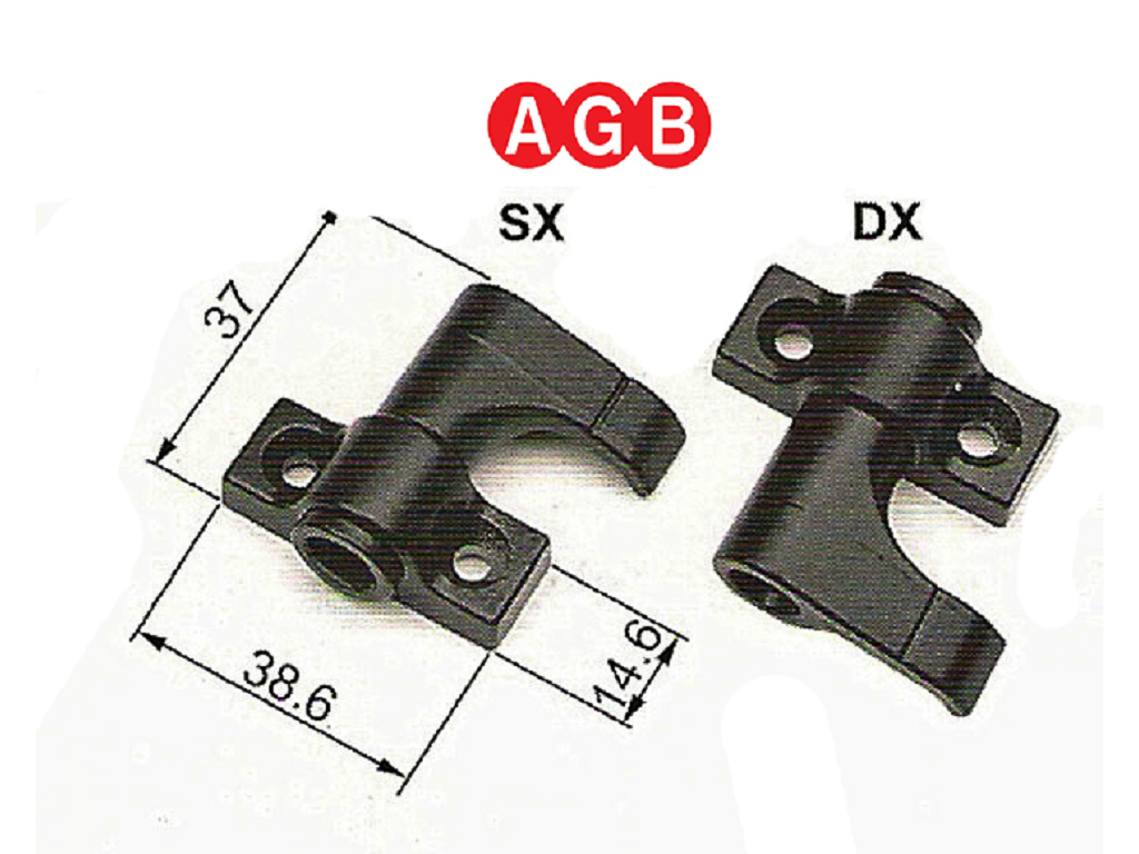 agbh009010993cc.png Gancio di Chiusura Asta Spagnolette Abaco ZVN-Nero DX-SX | AGB - immagine 1