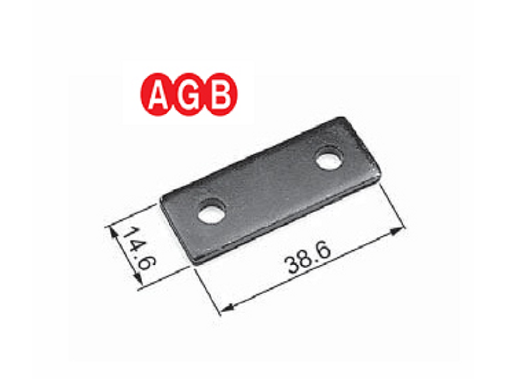 agbh009013893.png Spessore per Guida Asta Abaco Rettangolare ZVN-Nero mm.3 | AGB - immagine 1