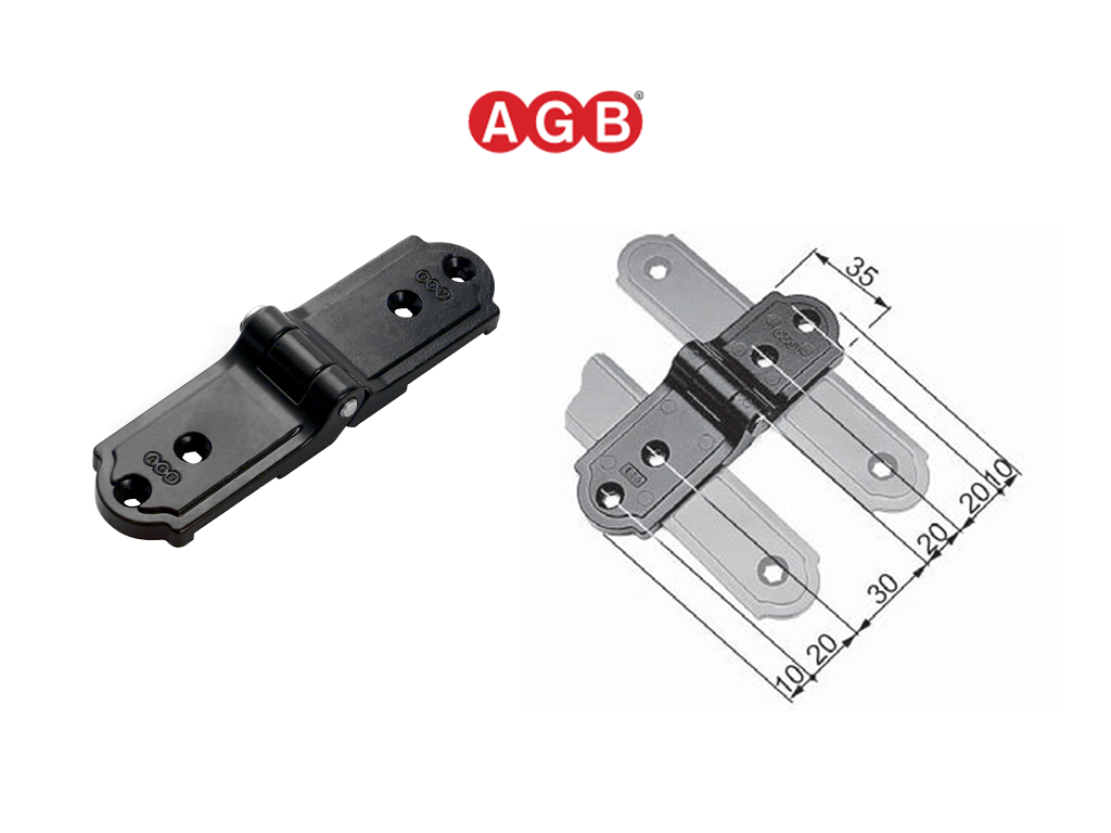 agbh009310193c.png Cerniera Abaco Complanare Simmetrica per Squadri e Bandelle Verticali mm.60-60 ZVN-Nero | AGB - immagine 1