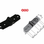 Cerniera Abaco Complanare Dissasata per Bandelle Orizzontali 60/25 mm.60-50 ZVN-Nero | AGB