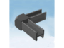 Raccordo per Tubo Quadro Vuoto mm.20x20 Nylon Nero Due Vie | AL.GO