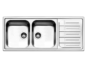 Lavello Serie Linear Melodia cm.116x50 una Vasca con Gocciolatoio Inox Spazzolato | Apell - immagine 2