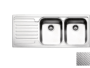 Lavello serie Venezia cm.116x50 due vasche e gocciolatoio Acciaio inox antigraffio | Apell