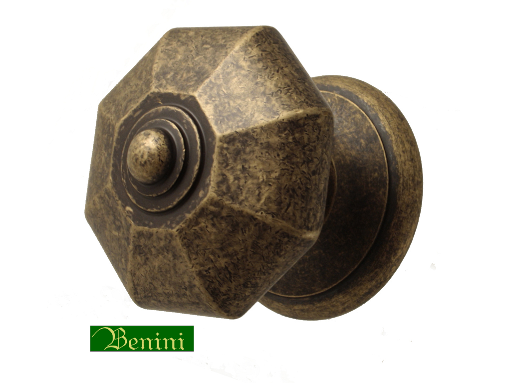 ben1360invc.png Pomolo Fisso Octagonal mm.90/80x80h Bronzo Yester | Benini - immagine 1