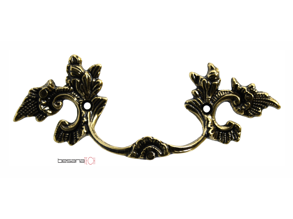 besm1072b0021c.png MANIGLIETTA MOBILE CON FORI ESTERNI M1072 OV ORO VALENZA prodotta da BESANA TECH - immagine 1