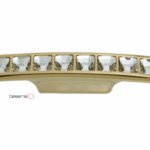 MANIGLIETTA MOBILE INTERASSE 32 DA 98x27 mm. CON CRISTALLO BIANCO QUADRO SWAROSVKI prodotta da BESANA TECH