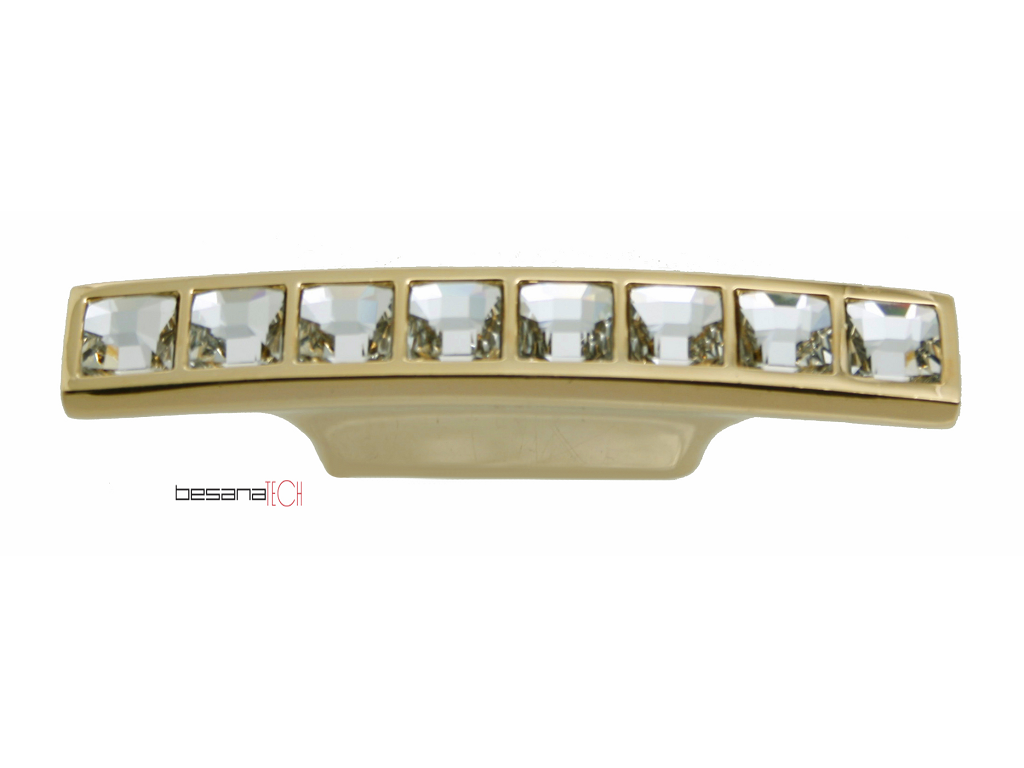 besm1348bc050c.png MANIGLIETTA MOBILE INTERASSE 32 DA 98x27 mm. CON CRISTALLO BIANCO QUADRO SWAROSVKI prodotta da BESANA TECH - immagine 1