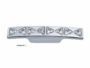 MANIGLIETTA MOBILE INTERASSE 32 DA 98x27 mm. CON CRISTALLI BIANCHI TRIANGOLARI SWAROVSKI prodotta da BESANA TECH