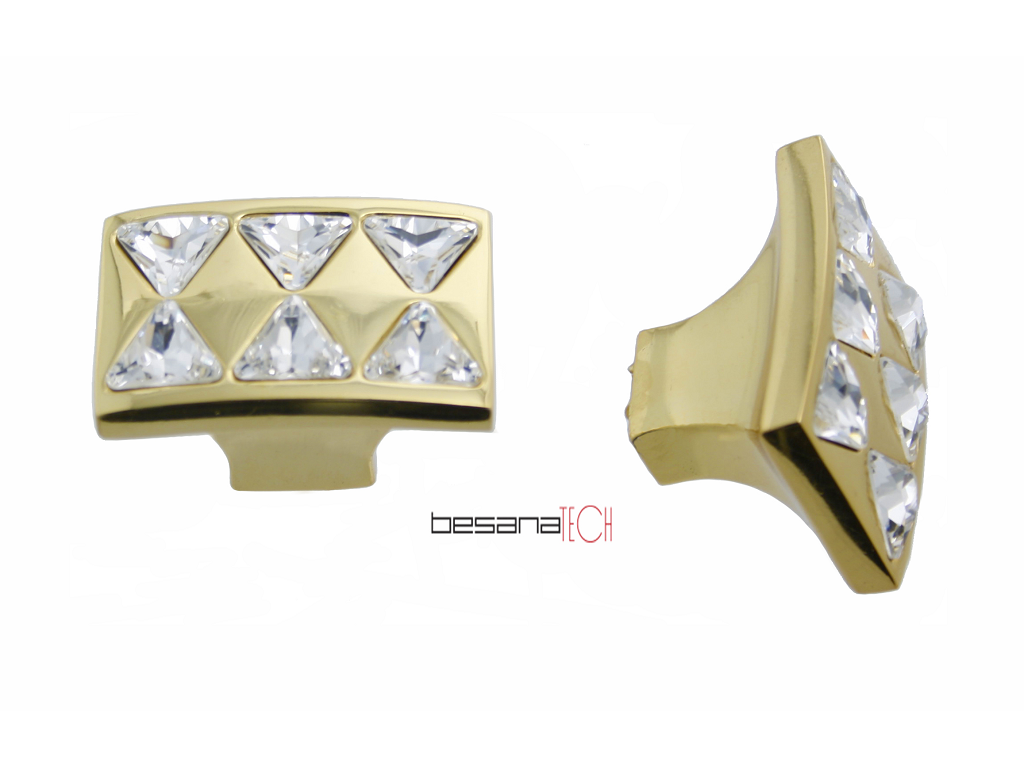besp2347c0050c.png POMOLINO MOBILE CON 6 CRISTALLI TRIANGOLARE BIANCHI SWAROVSKI DA 40x30x25 mm. prodotto da BESANA TECH - immagine 1
