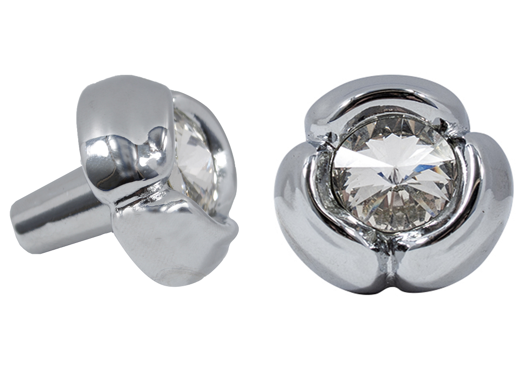besp2363028042z.png Pomolino Mobile Rosa d.28/8x25h 1cristallo d.7 Bianco Swarovski+Crl Besana Tech - immagine 1