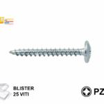 Vite Truciolare TC Falsa Rondella Zincata PZ2 in Blister da Pezzi 25 mm.4,5x40 | Tecfi