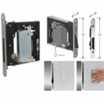 Serratura Infilare con Maniglia a Scomparsa Modello B-NO-HAMINI 937+G992 E28 WC Magnetica Cromo Satinato | Bonaiti
