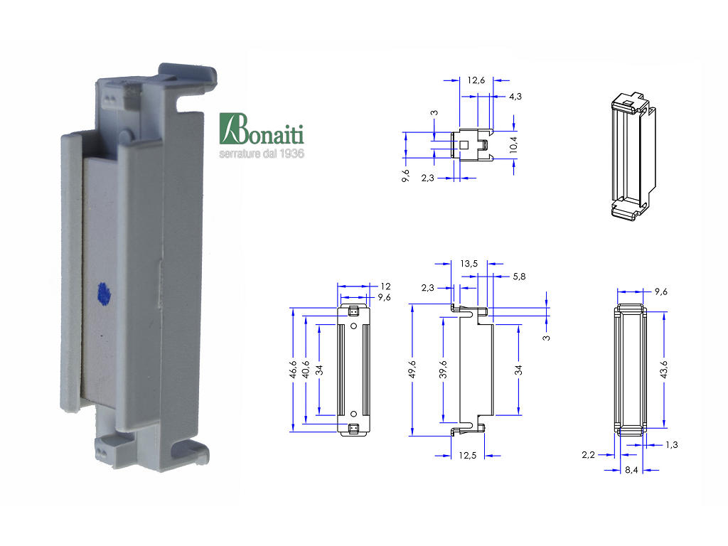 bon4g76200045cc.png Pozzetto Magnetico B-Ita 762 per Contropiastra G208 | Bonaiti - immagine 1