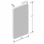 Cover per Serratura o Maniglia Modello B-No-Ha Mini mm.85,5x43,5x3 Inox Spazzolato | Bonaiti