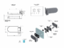 Cerniera per Vetro Orrizzontale con Supporto Spessore mm.8-10 Cer109  Z3x-Nikel Satinato  Cb Doors - immagine 2