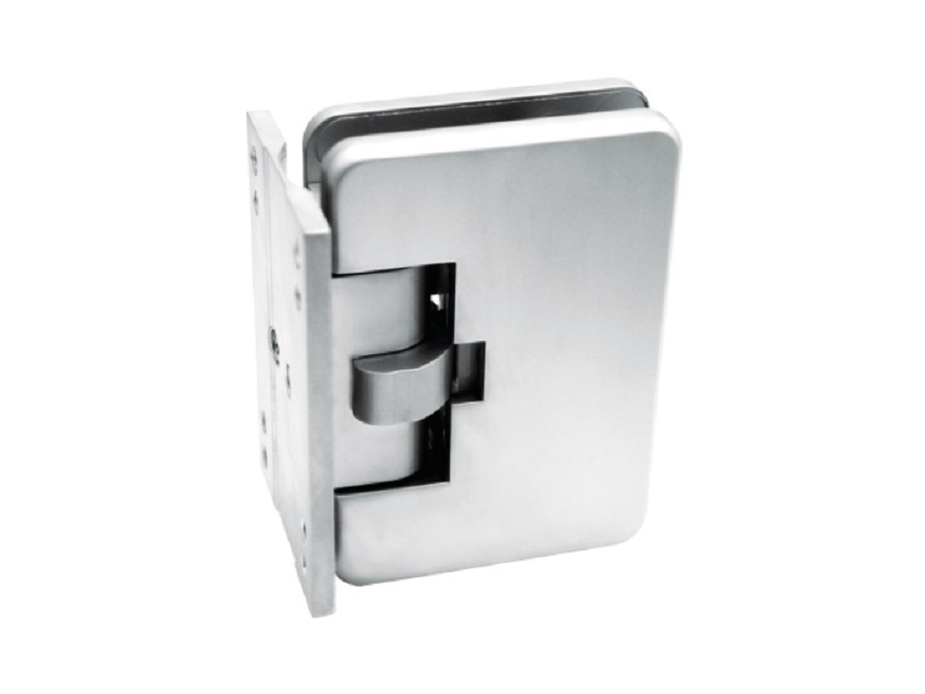 cbdprf00000330.png Cerniera per Vetro Verticale Automatica con Piastra di Fissaggio Laterale Mod.Cer401s Arg-Perla Opaco Cb Doors - immagine 1