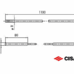Asta Catenaccio Interna d.8 con 2Puntali d.10 Antiscasso ZN pz.1 |  Cisa