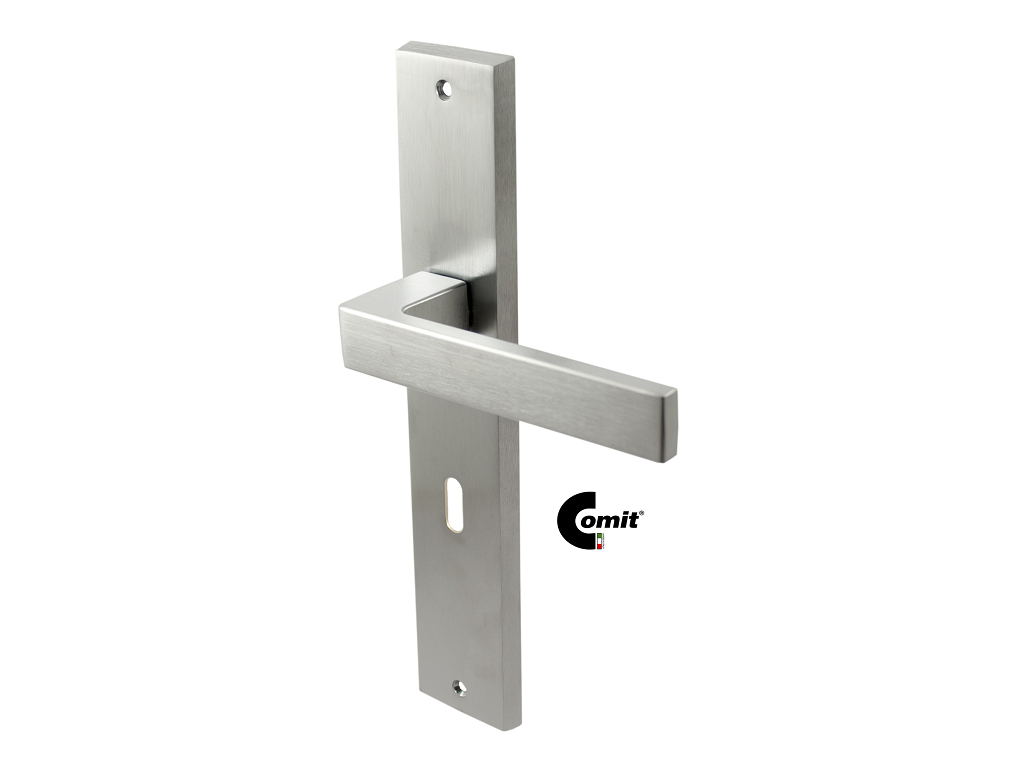 citbibpl51p70z2bc.png Maniglia Biblo 8x70 Placca PL59 mm.260x50 Z2B-Cromo Satinato Comit - immagine 1