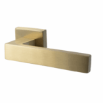 Maniglia Biblo Rosetta Quadra d.50x50x10h Bocchetta Foro Chiave OSV-Oro Satinato Verniciato  Comit