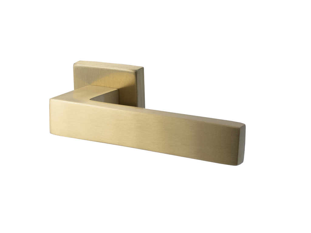 citbilro61p1dcc.png Maniglia Biblo Rosetta Quadra d.50x50x10h Bocchetta Foro Chiave OSV-Oro Satinato Verniciato Comit - immagine 1