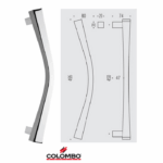 Maniglione Noa Curvo Interasse 450 mm.495x70,5h Cromo | Colombo