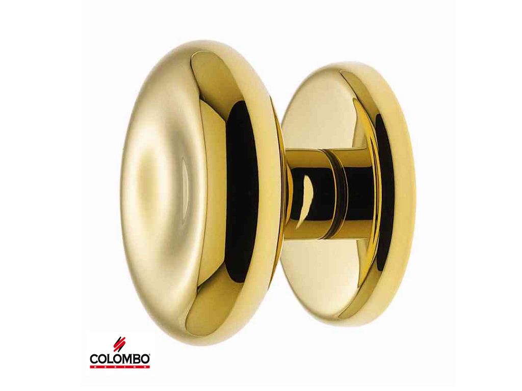 clmid35fhpsc.png Pomolo Fisso/Girevole Round d.80x57h Rosetta d.70x10h Zirconium Gold HPS | Colombo - immagine 1