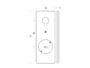PLACCA RETTANGOLARE  PER PORTA BLINDATA mm.170x62 INTERASSE mm.85 FORO d.46,5 mm VARIE FINITURE | COLOMBO - immagine 3