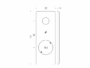 Placca Rettangolare per Porta Blindata mm.170x62 Interasse mm.93 foro d.46,5 mm CM/Cromat | Colombo - immagine 2