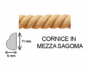 CORNICE LEGNO RAMINO TIPO CORDA asta cm.244 H11x5L-H17x8L-H35x12L prodotta da COF - immagine 2